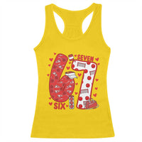 Six Seven Tennis Meme Racerback Tank Top Funny Gen Alpha Valentine - Wonder Print Shop