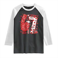 Six Seven Tennis Meme Raglan Shirt Funny Gen Alpha Valentine - Wonder Print Shop