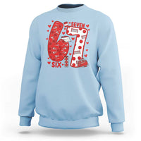 Six Seven Tennis Meme Sweatshirt Funny Gen Alpha Valentine - Wonder Print Shop