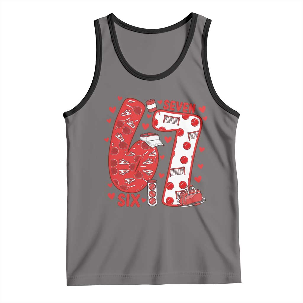 Six Seven Tennis Meme Tank Top Funny Gen Alpha Valentine - Wonder Print Shop
