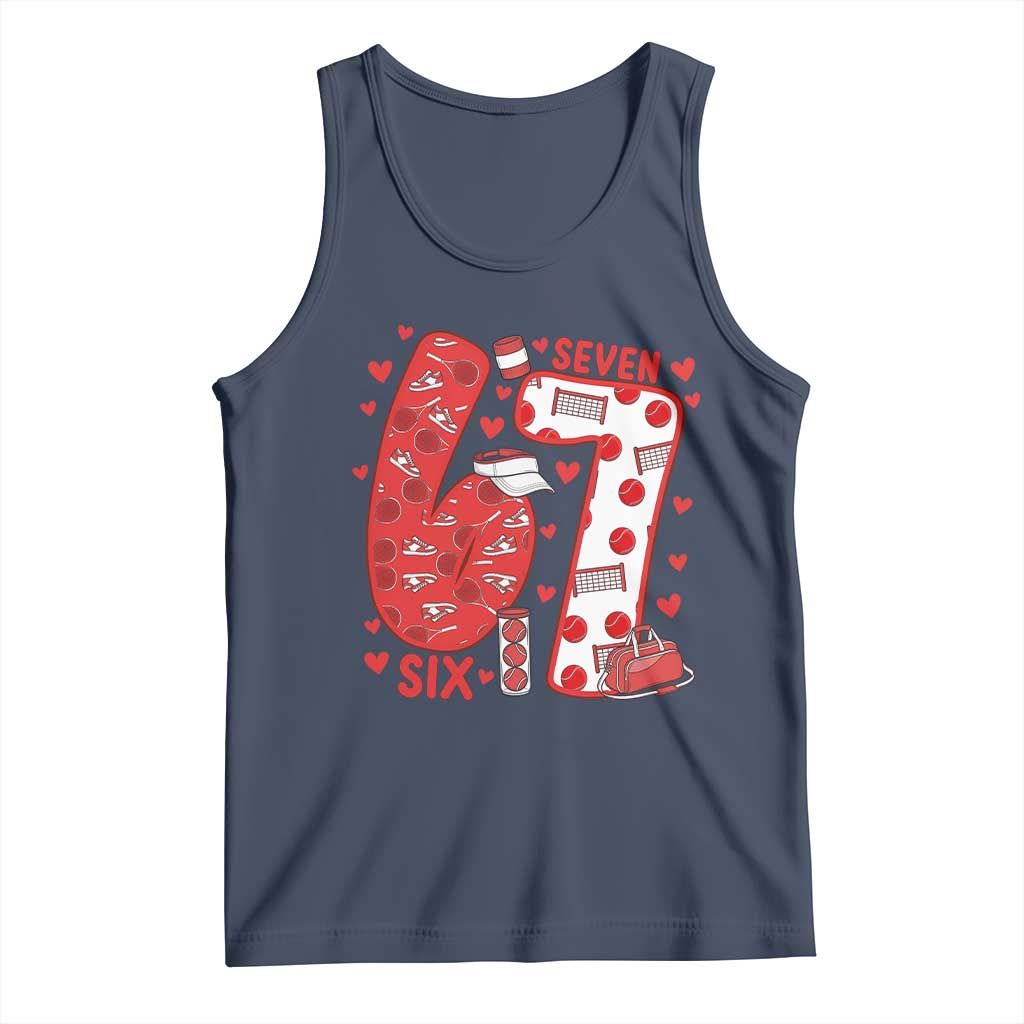 Six Seven Tennis Meme Tank Top Funny Gen Alpha Valentine - Wonder Print Shop
