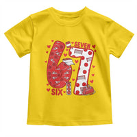 Six Seven Tennis Meme Toddler T Shirt Funny Gen Alpha Valentine - Wonder Print Shop