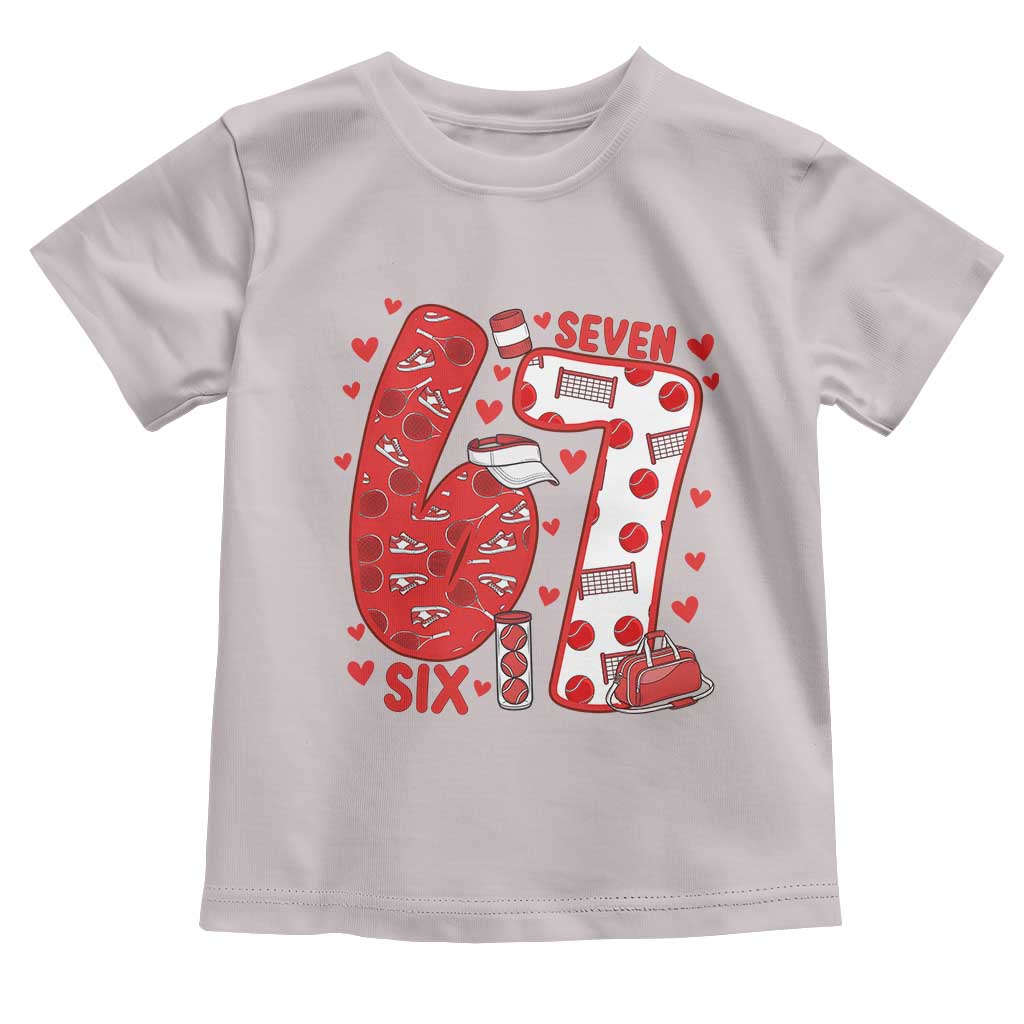 Six Seven Tennis Meme Toddler T Shirt Funny Gen Alpha Valentine - Wonder Print Shop