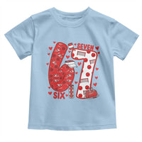Six Seven Tennis Meme Toddler T Shirt Funny Gen Alpha Valentine - Wonder Print Shop