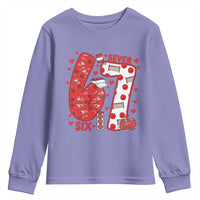 Six Seven Tennis Meme Youth Sweatshirt Funny Gen Alpha Valentine - Wonder Print Shop
