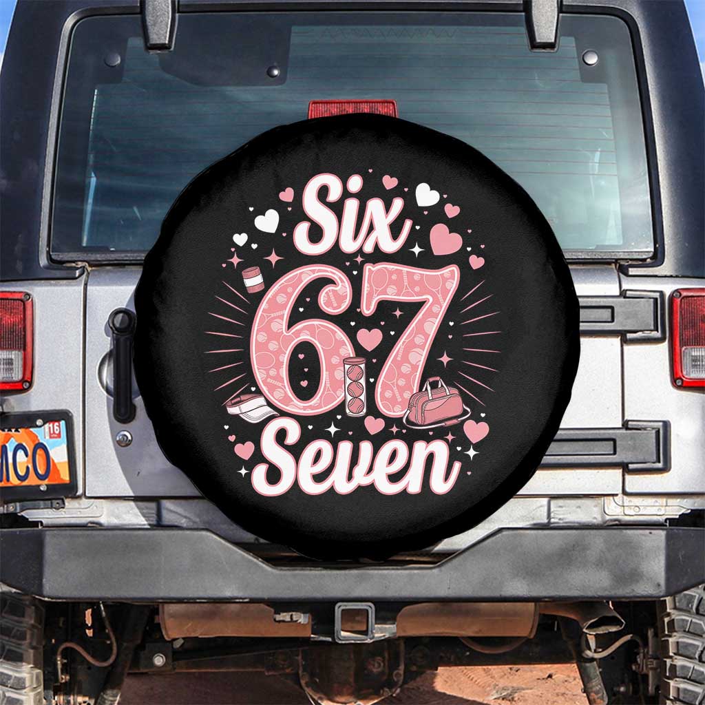 Funny Six Seven Tennis Meme Spare Tire Cover Gen Z Valentine - Wonder Print Shop