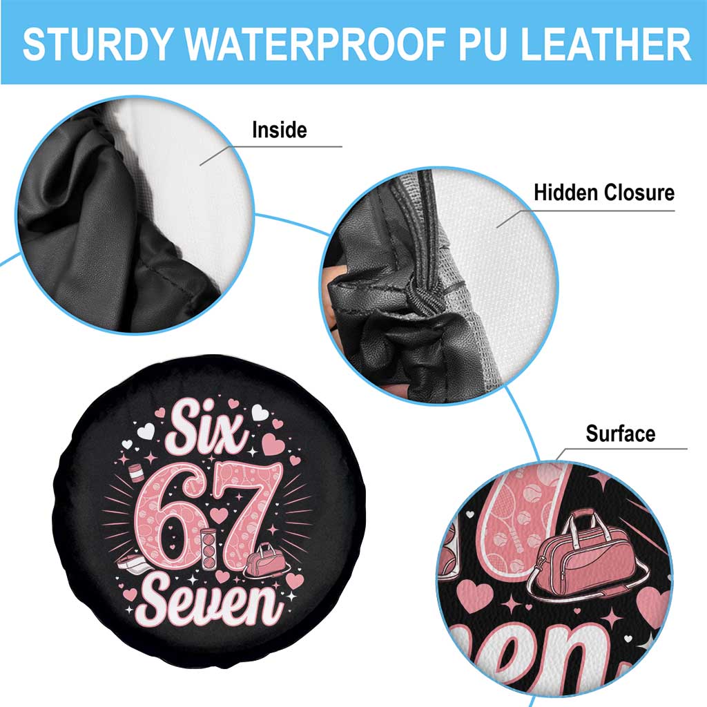 Funny Six Seven Tennis Meme Spare Tire Cover Gen Z Valentine - Wonder Print Shop