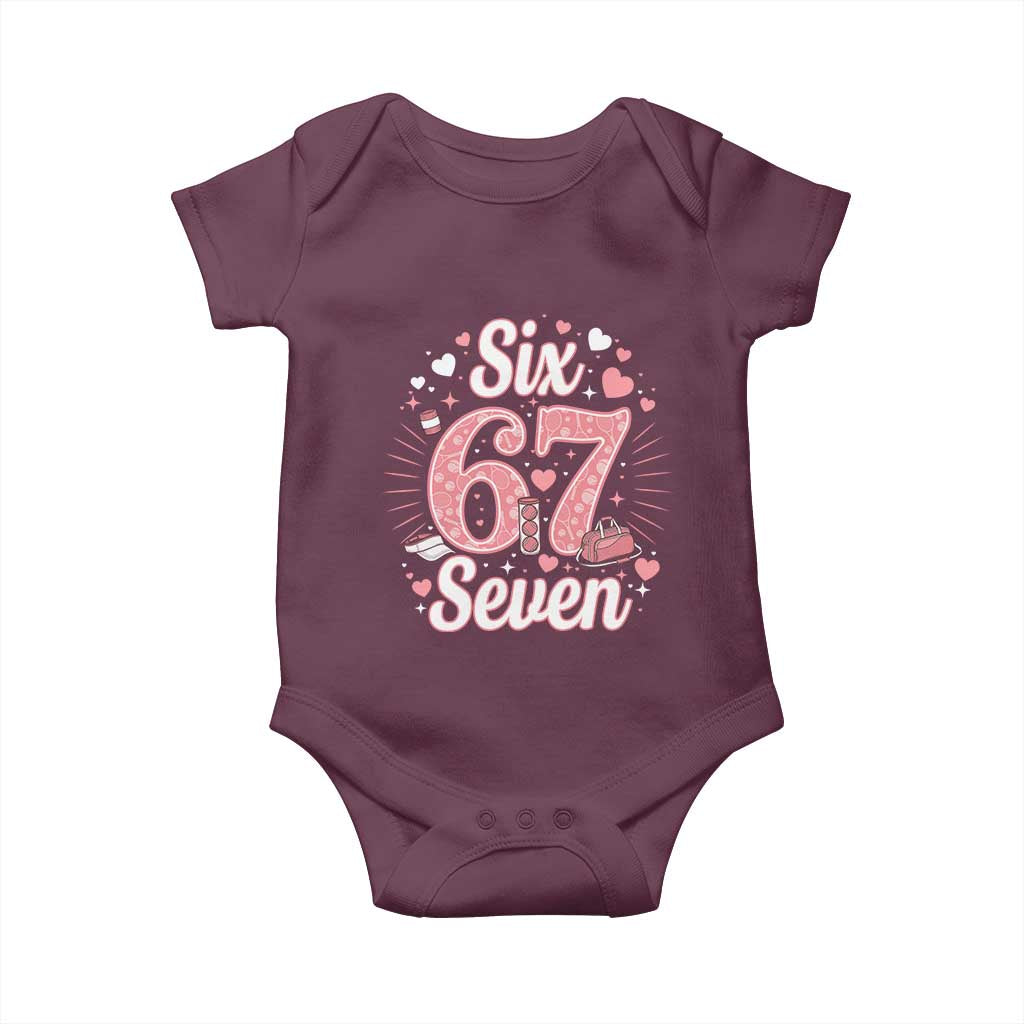 Funny Six Seven Tennis Meme Baby Onesie Gen Z Valentine - Wonder Print Shop