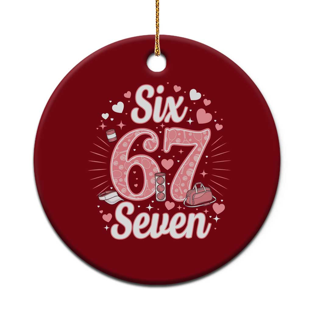 Funny Six Seven Tennis Meme Ceramic Ornament Gen Z Valentine - Wonder Print Shop