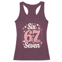 Funny Six Seven Tennis Meme Racerback Tank Top Gen Z Valentine - Wonder Print Shop