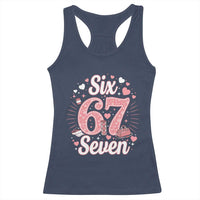 Funny Six Seven Tennis Meme Racerback Tank Top Gen Z Valentine - Wonder Print Shop