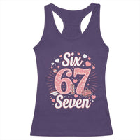 Funny Six Seven Tennis Meme Racerback Tank Top Gen Z Valentine - Wonder Print Shop