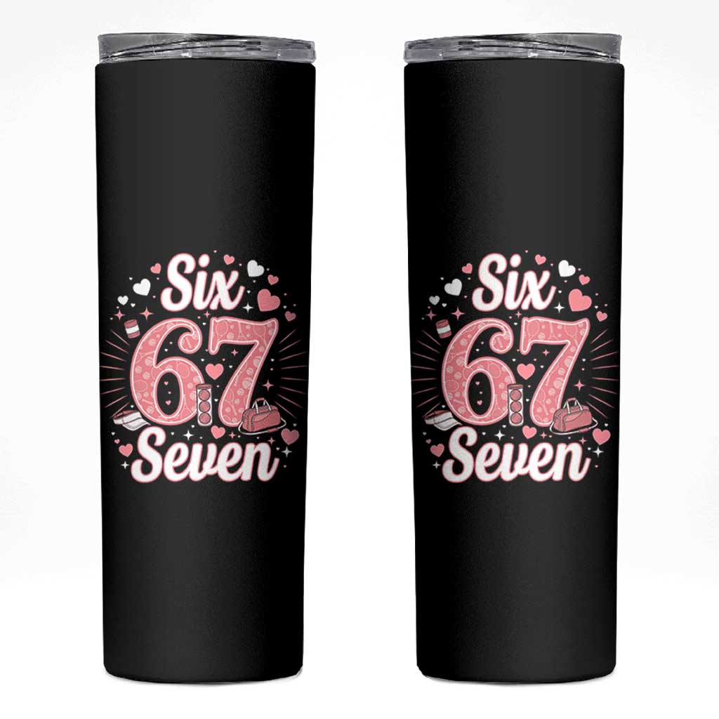 Funny Six Seven Tennis Meme Skinny Tumbler Gen Z Valentine - Wonder Print Shop