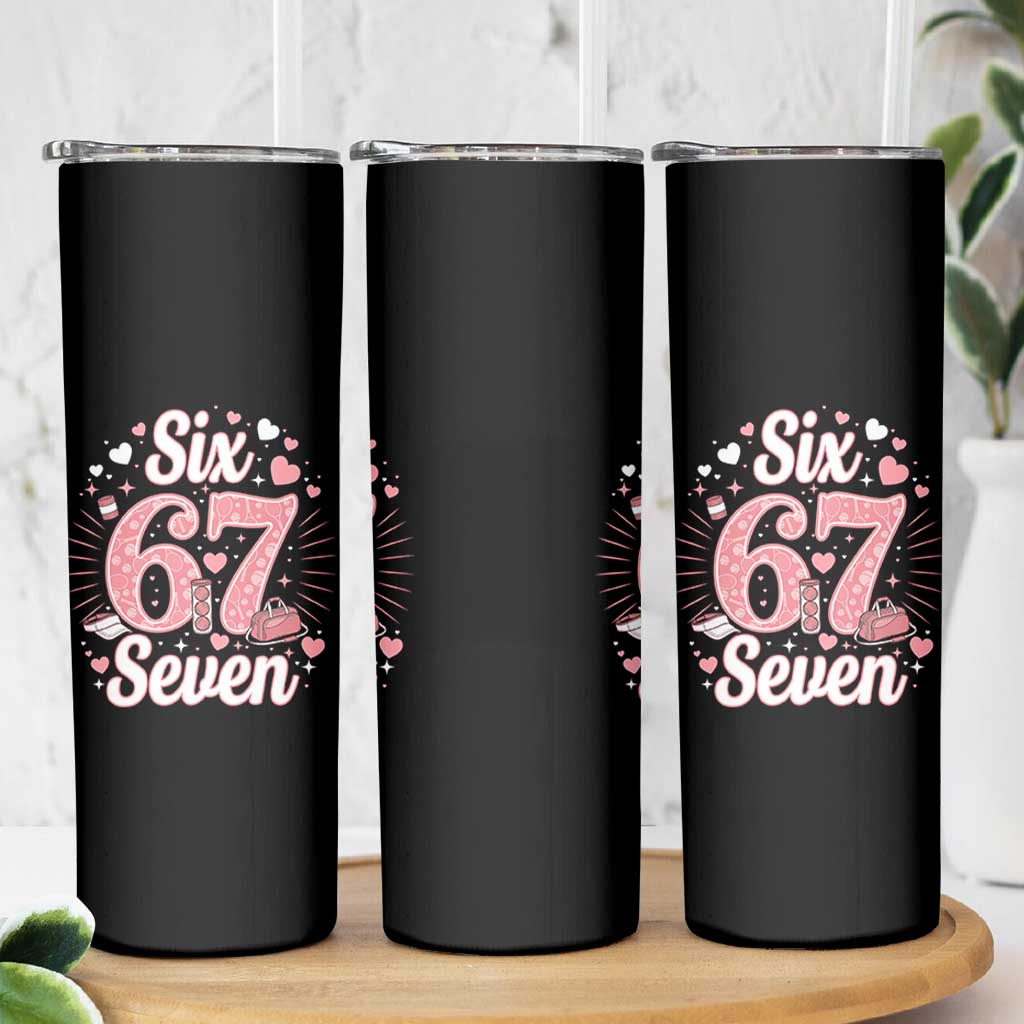 Funny Six Seven Tennis Meme Skinny Tumbler Gen Z Valentine - Wonder Print Shop