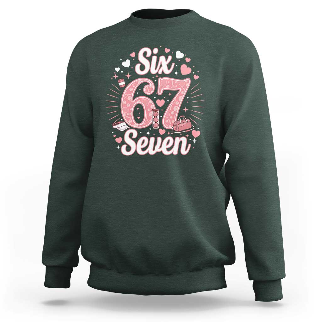 Funny Six Seven Tennis Meme Sweatshirt Gen Z Valentine - Wonder Print Shop
