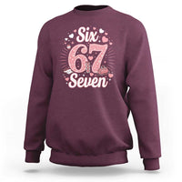 Funny Six Seven Tennis Meme Sweatshirt Gen Z Valentine - Wonder Print Shop