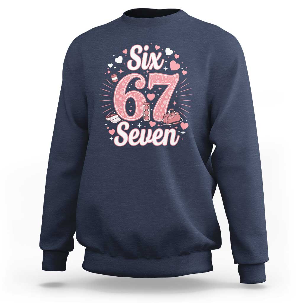 Funny Six Seven Tennis Meme Sweatshirt Gen Z Valentine - Wonder Print Shop