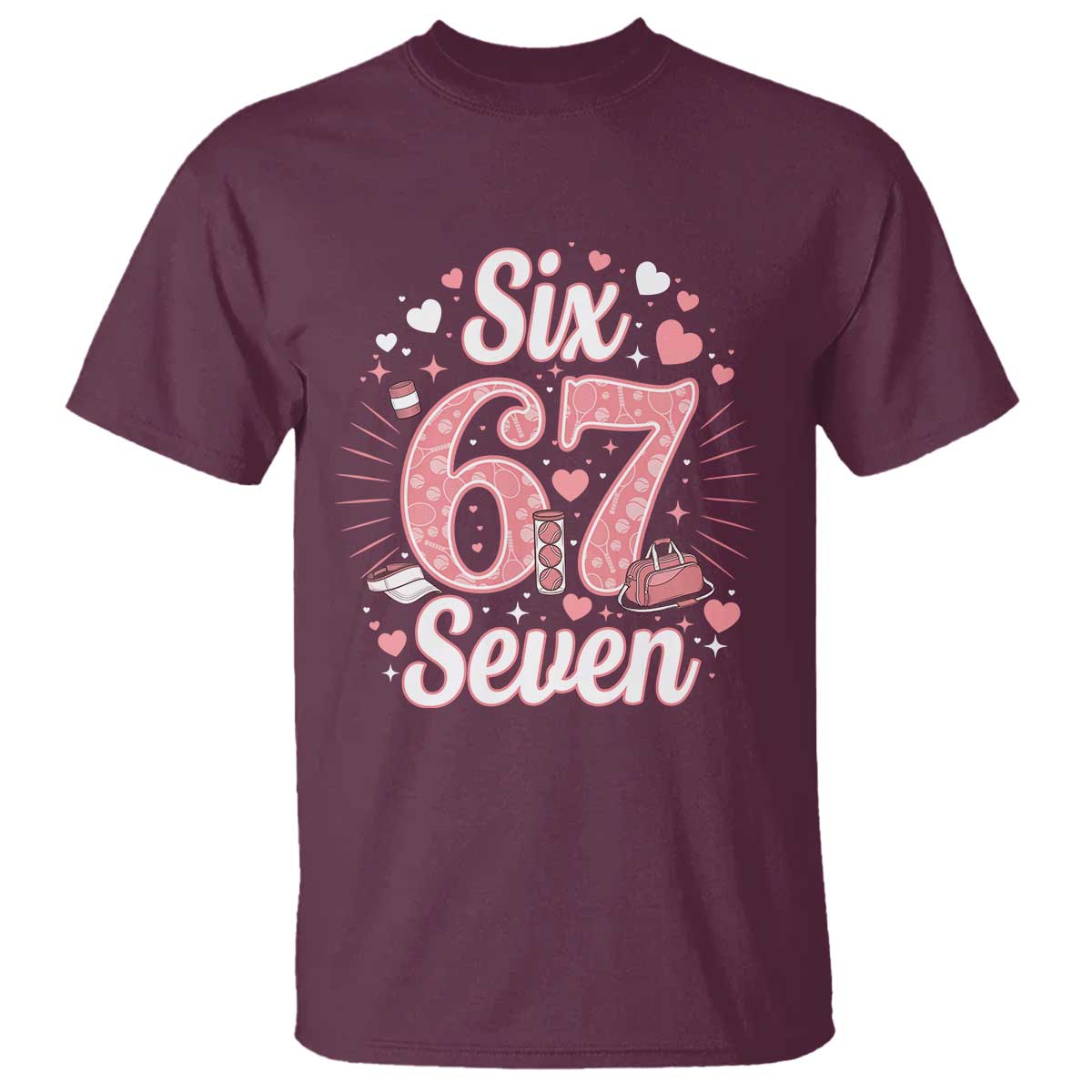 Funny Six Seven Tennis Meme T Shirt Gen Z Valentine - Wonder Print Shop