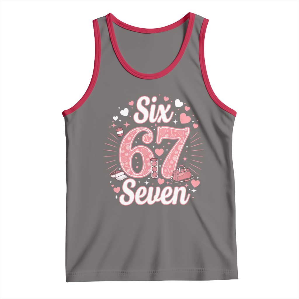 Funny Six Seven Tennis Meme Tank Top Gen Z Valentine - Wonder Print Shop