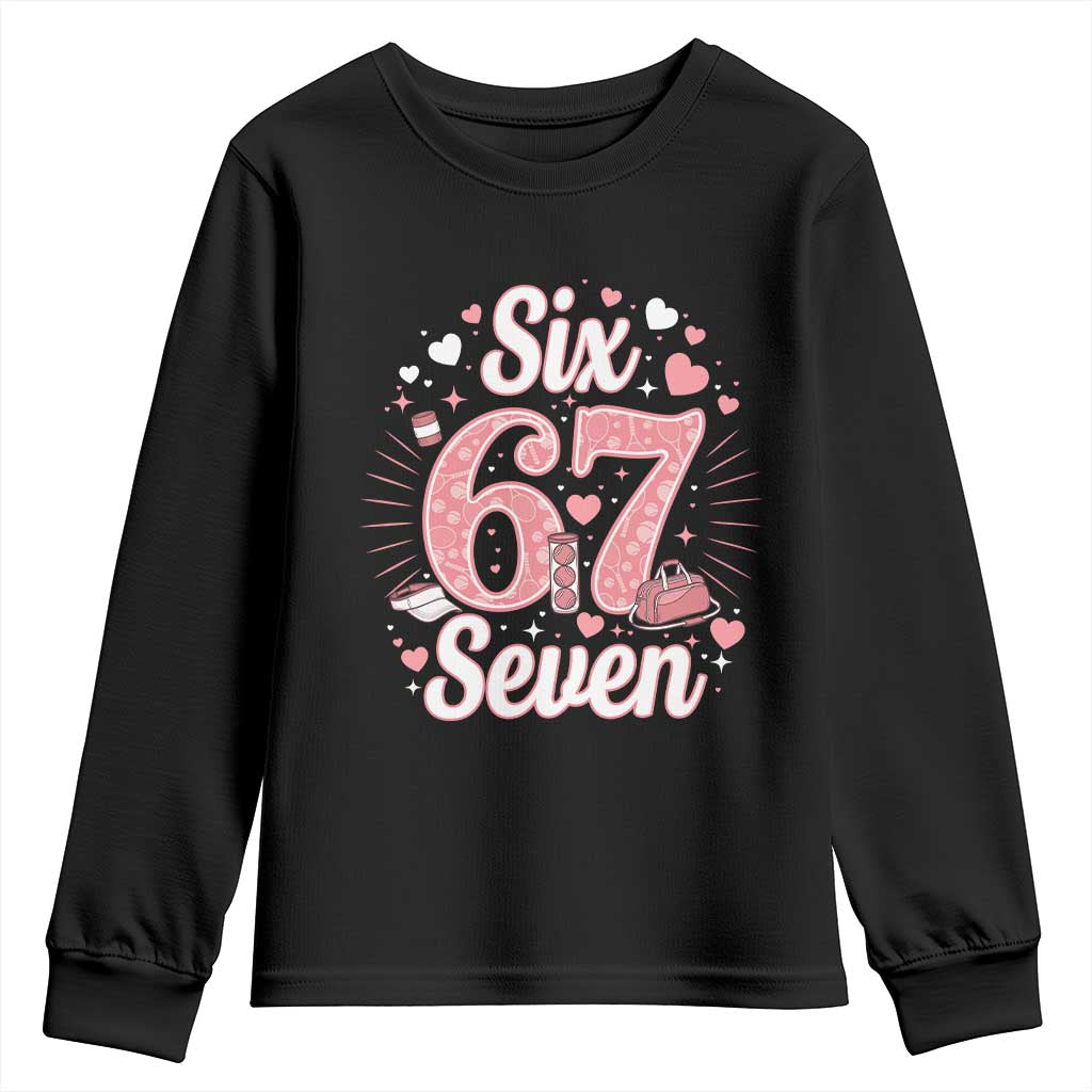 Funny Six Seven Tennis Meme Youth Sweatshirt Gen Z Valentine - Wonder Print Shop