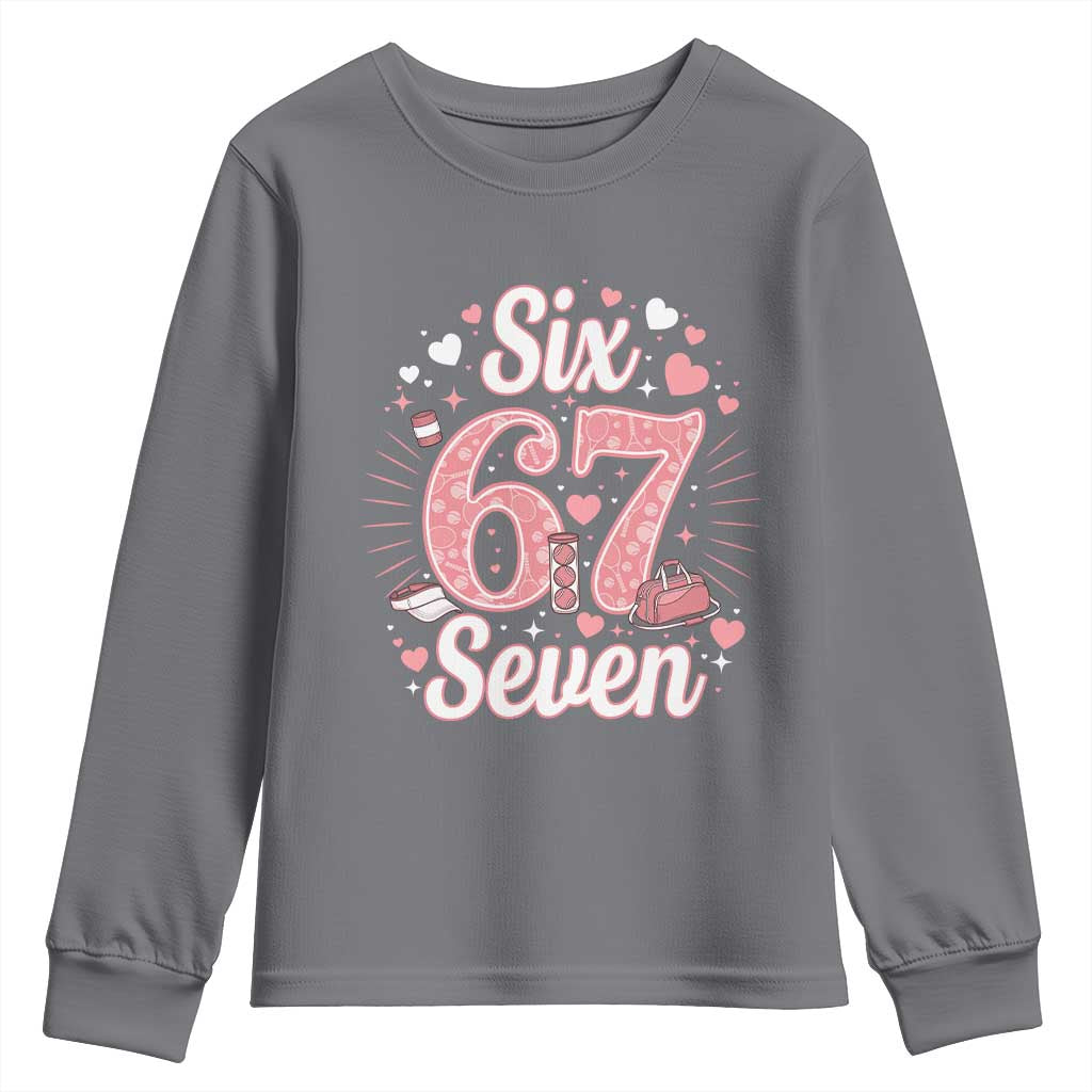Funny Six Seven Tennis Meme Youth Sweatshirt Gen Z Valentine - Wonder Print Shop