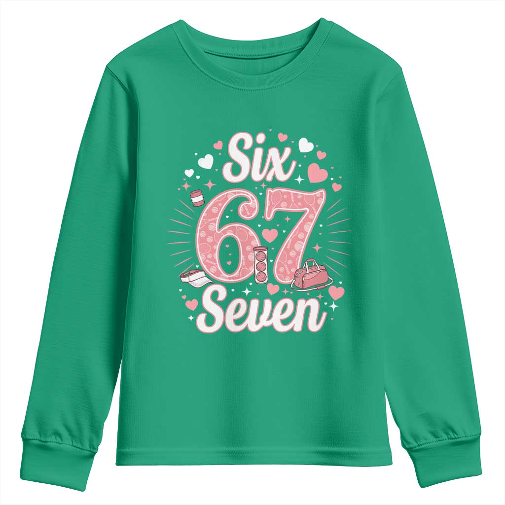 Funny Six Seven Tennis Meme Youth Sweatshirt Gen Z Valentine - Wonder Print Shop