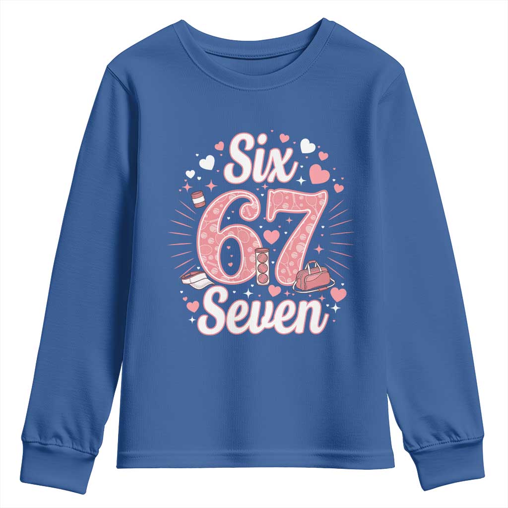 Funny Six Seven Tennis Meme Youth Sweatshirt Gen Z Valentine - Wonder Print Shop
