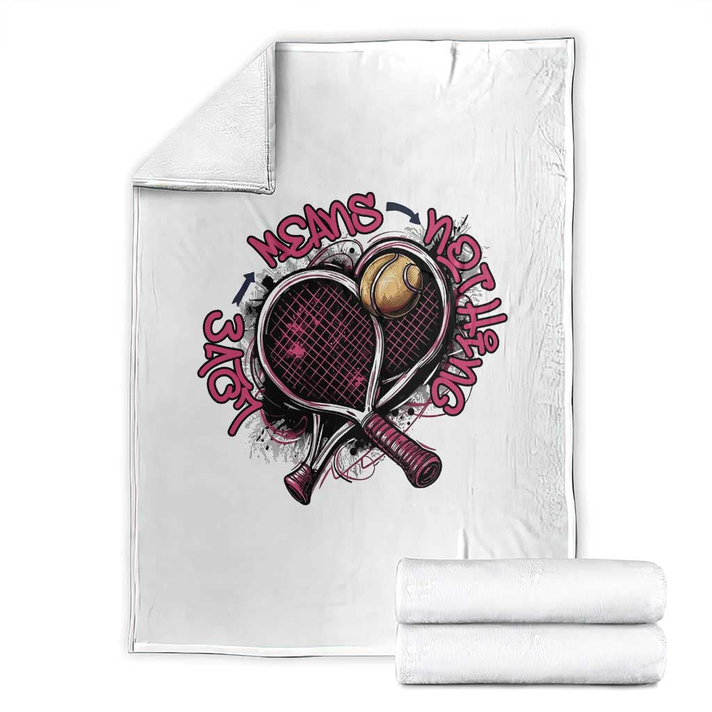 Love Means Nothing Throw Blanket Tennis Lovers - Wonder Print Shop
