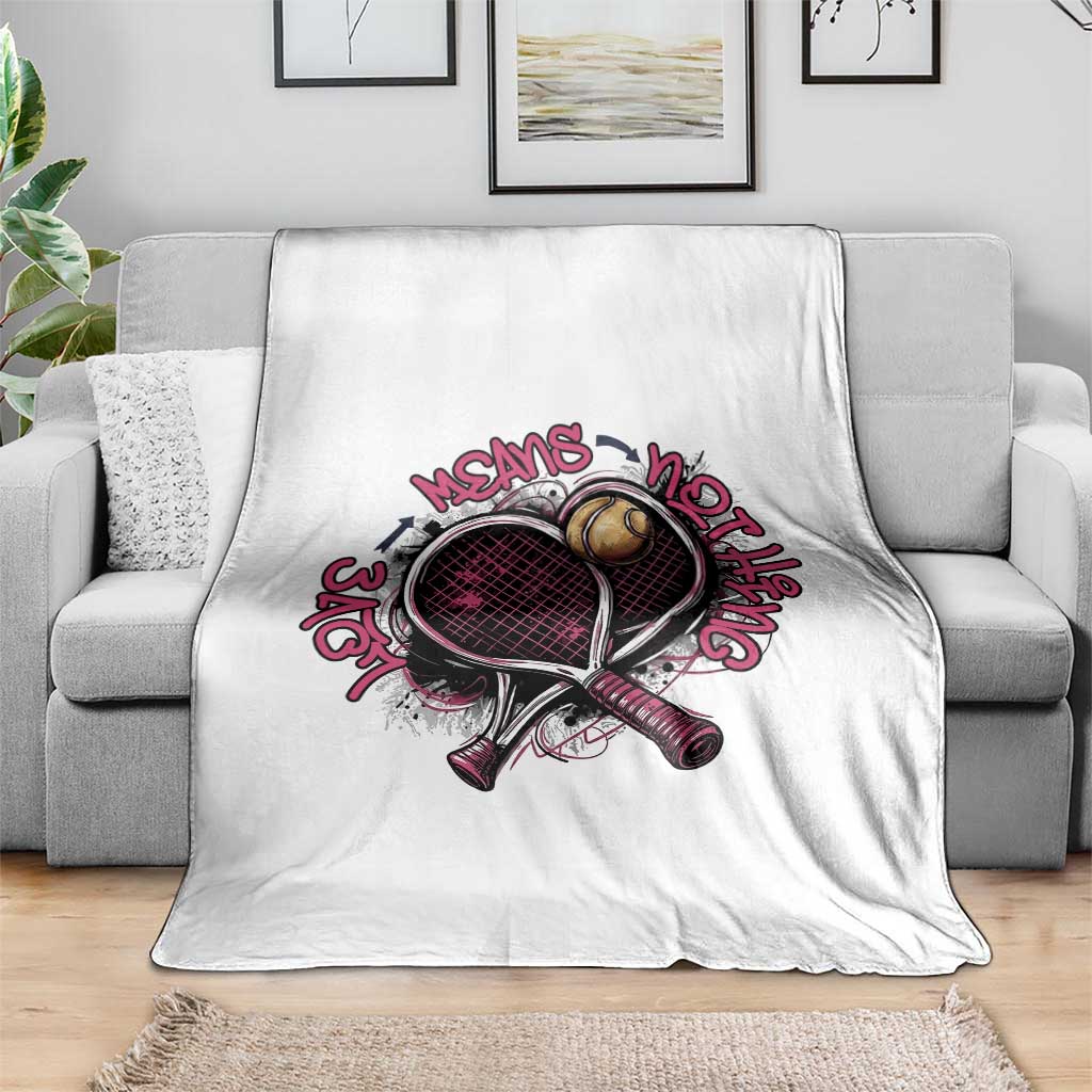 Love Means Nothing Throw Blanket Tennis Lovers - Wonder Print Shop
