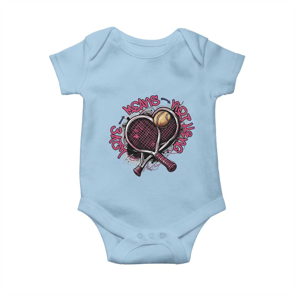 Love Means Nothing Baby Onesie Tennis Lovers - Wonder Print Shop