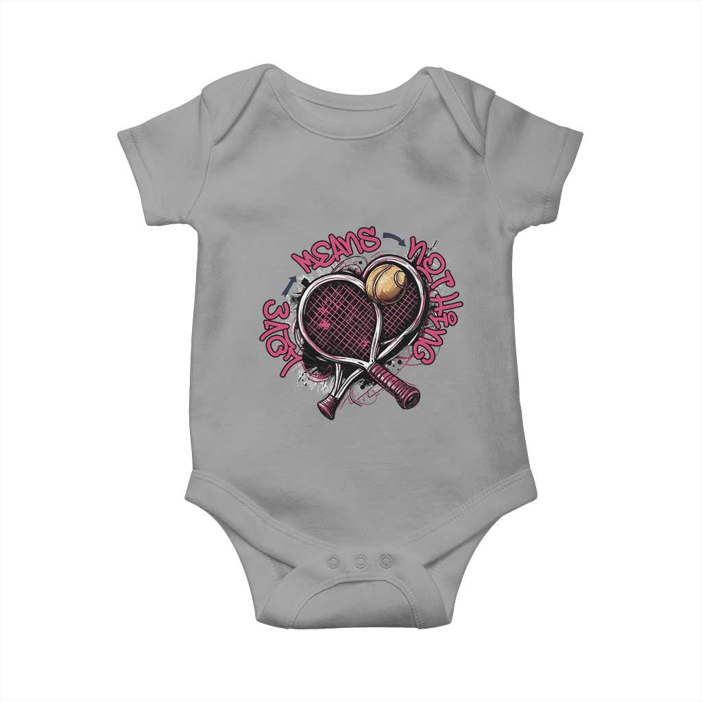 Love Means Nothing Baby Onesie Tennis Lovers - Wonder Print Shop