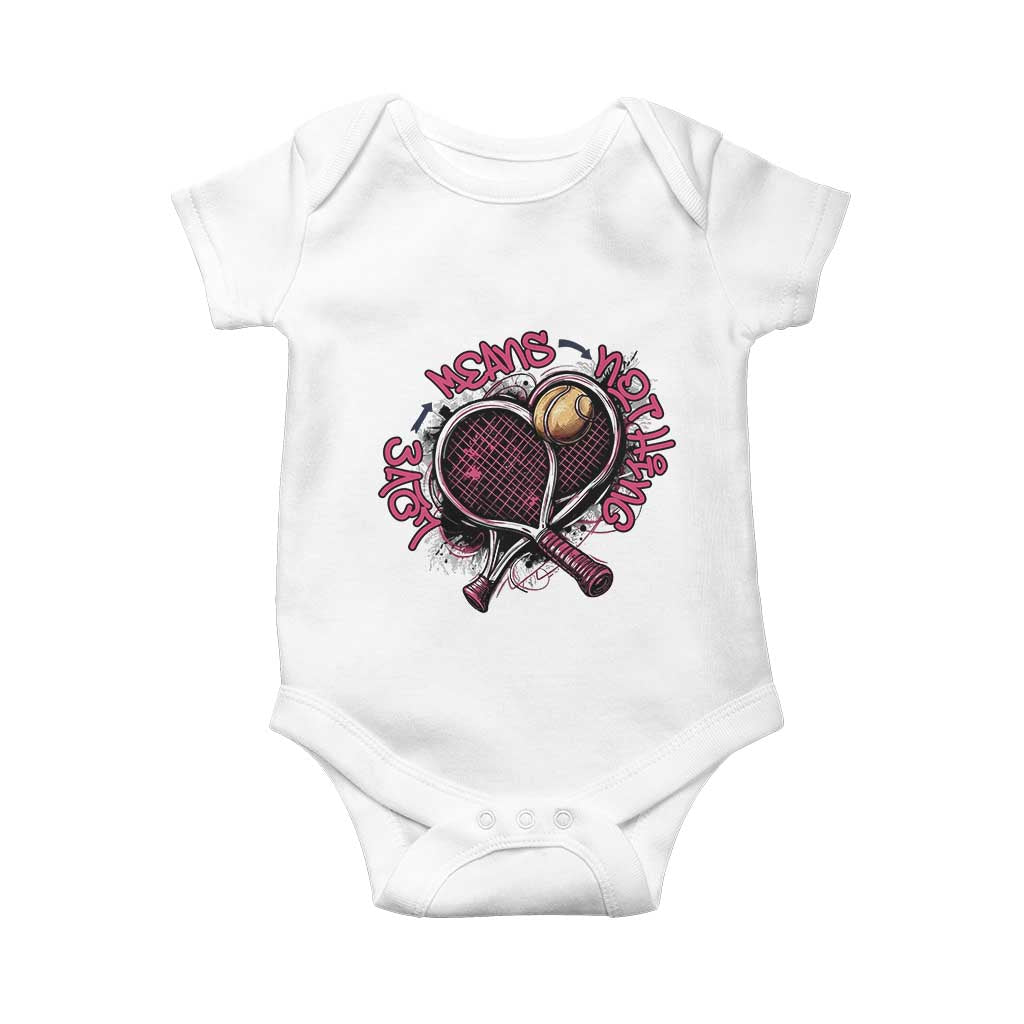 Love Means Nothing Baby Onesie Tennis Lovers - Wonder Print Shop
