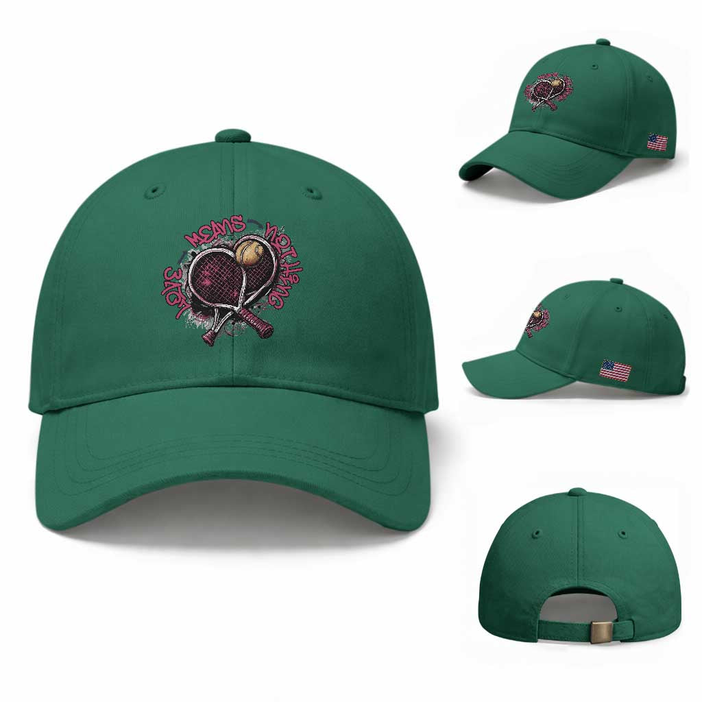 Love Means Nothing Baseball Cap Tennis Lovers