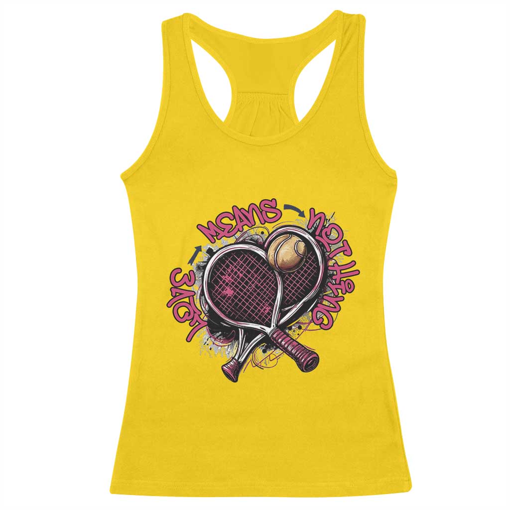 Love Means Nothing Racerback Tank Top Tennis Lovers - Wonder Print Shop