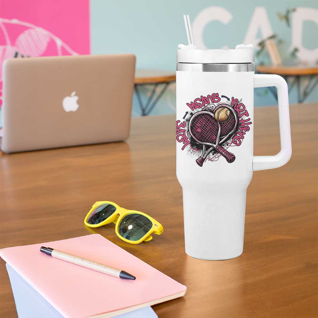 Love Means Nothing Tumbler With Handle Tennis Lovers - Wonder Print Shop