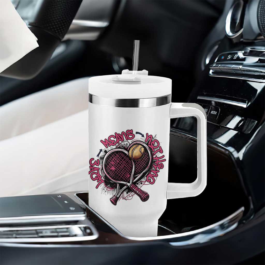 Love Means Nothing Tumbler With Handle Tennis Lovers - Wonder Print Shop