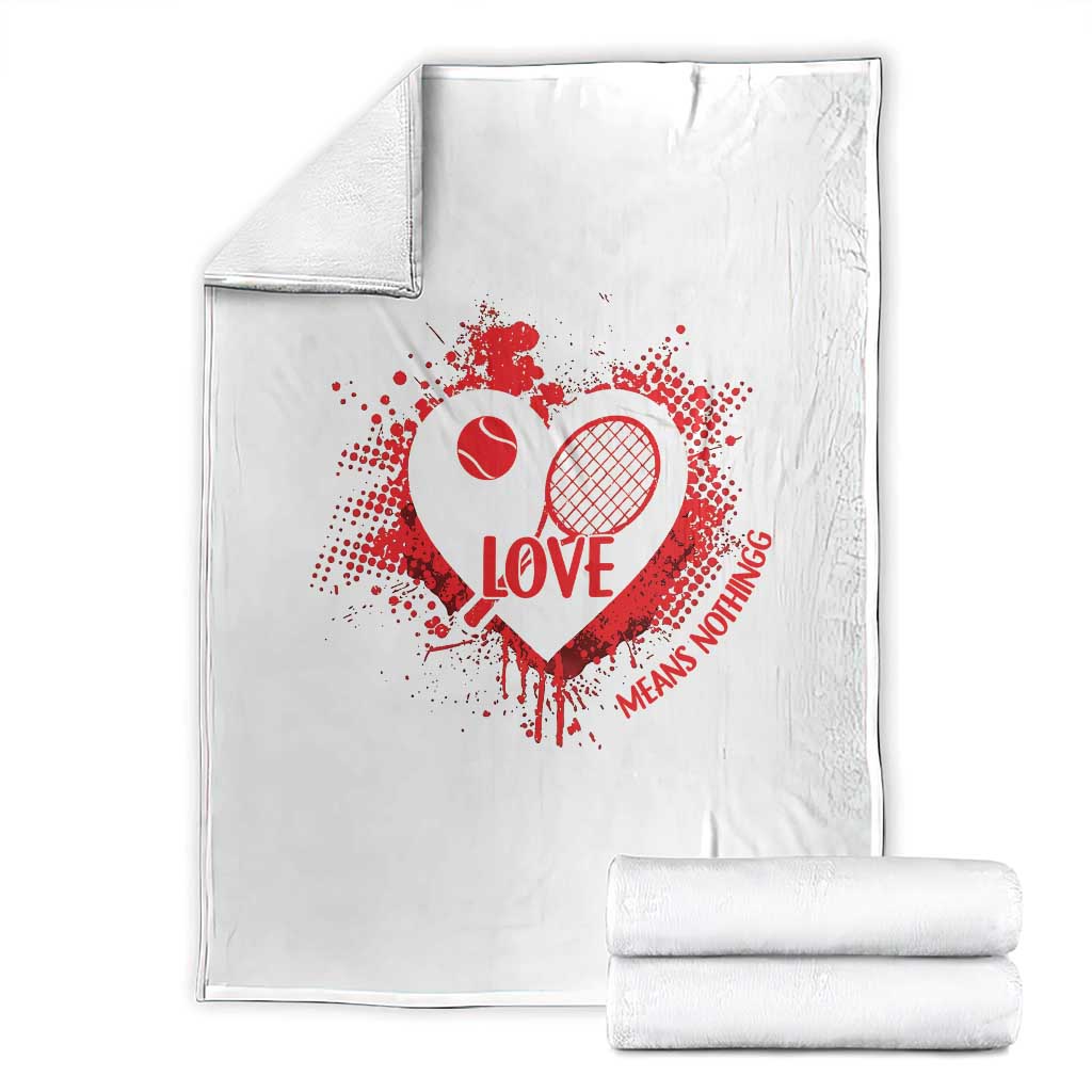 Love Means Nothing To A Tennis Player Throw Blanket Valentines Day Gift - Wonder Print Shop