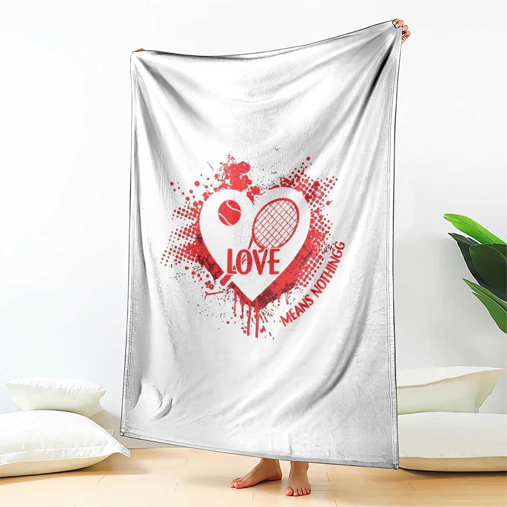 Love Means Nothing To A Tennis Player Throw Blanket Valentines Day Gift - Wonder Print Shop