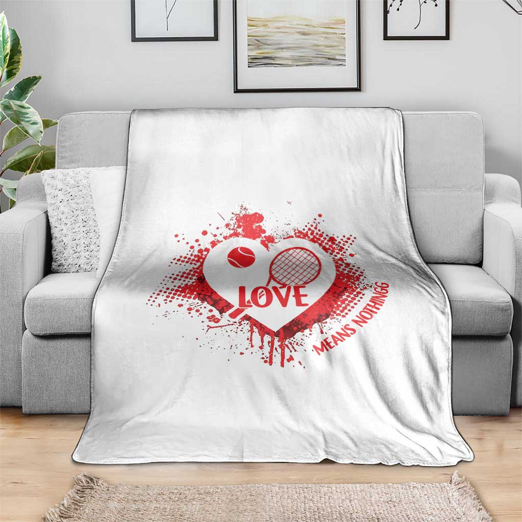 Love Means Nothing To A Tennis Player Throw Blanket Valentines Day Gift - Wonder Print Shop