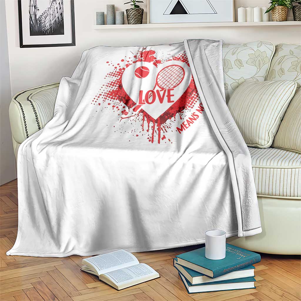 Love Means Nothing To A Tennis Player Throw Blanket Valentines Day Gift - Wonder Print Shop