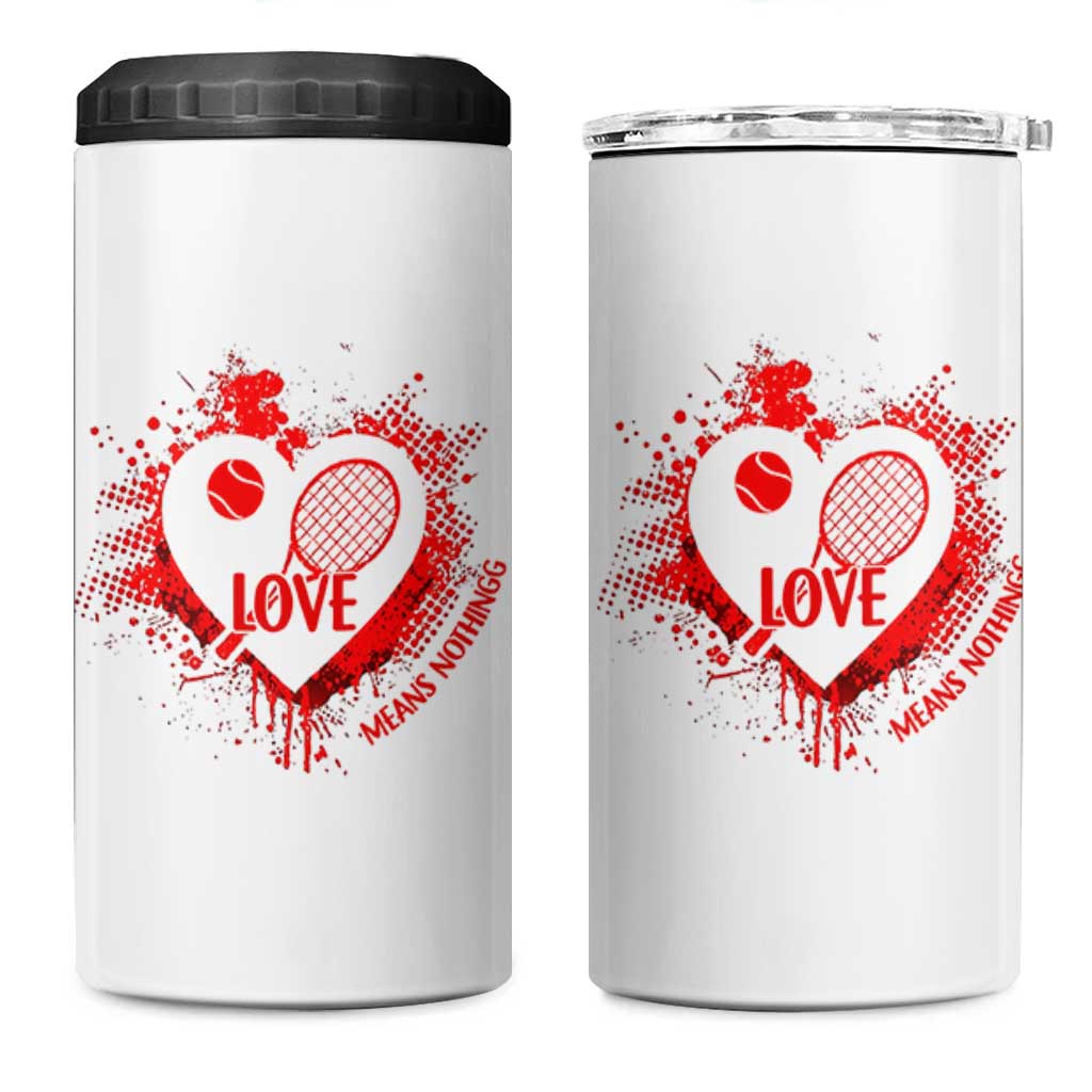 Love Means Nothing To A Tennis Player 4 in 1 Can Cooler Tumbler Valentines Day Gift - Wonder Print Shop