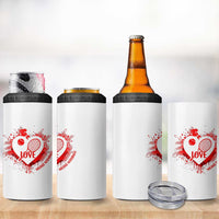 Love Means Nothing To A Tennis Player 4 in 1 Can Cooler Tumbler Valentines Day Gift - Wonder Print Shop