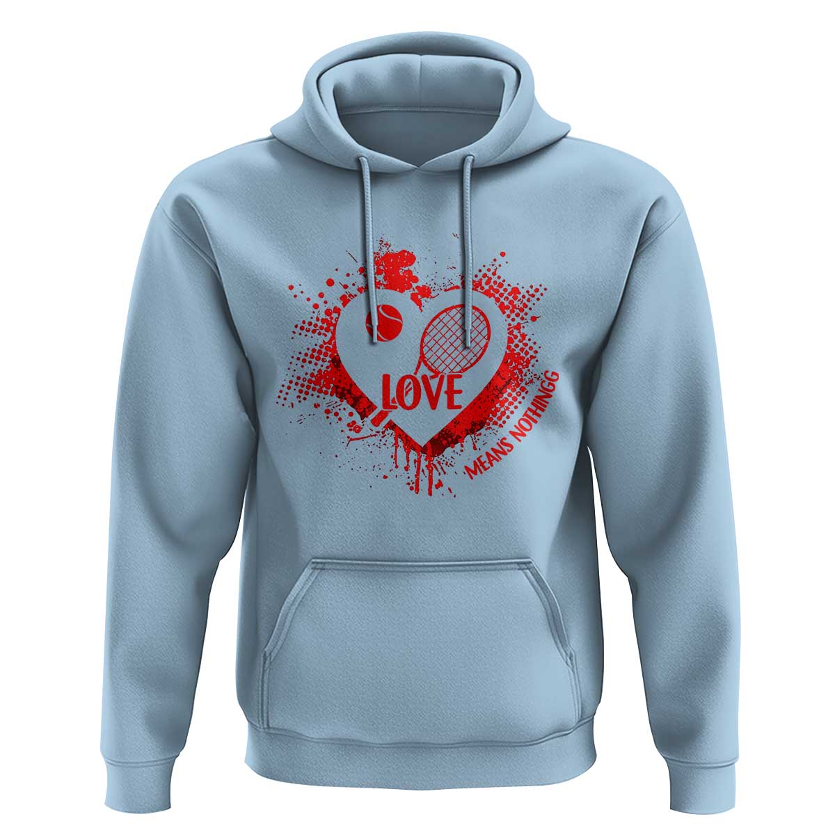 Love Means Nothing To A Tennis Player Hoodie Valentines Day Gift - Wonder Print Shop