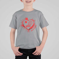 Love Means Nothing To A Tennis Player T Shirt For Kid Valentines Day Gift - Wonder Print Shop