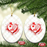 Love Means Nothing To A Tennis Player Ceramic Ornament Valentines Day Gift - Wonder Print Shop