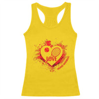 Love Means Nothing To A Tennis Player Racerback Tank Top Valentines Day Gift - Wonder Print Shop