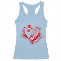 Love Means Nothing To A Tennis Player Racerback Tank Top Valentines Day Gift - Wonder Print Shop