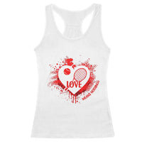 Love Means Nothing To A Tennis Player Racerback Tank Top Valentines Day Gift - Wonder Print Shop