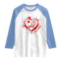Love Means Nothing To A Tennis Player Raglan Shirt Valentines Day Gift - Wonder Print Shop