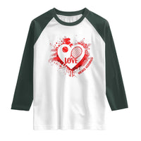Love Means Nothing To A Tennis Player Raglan Shirt Valentines Day Gift - Wonder Print Shop
